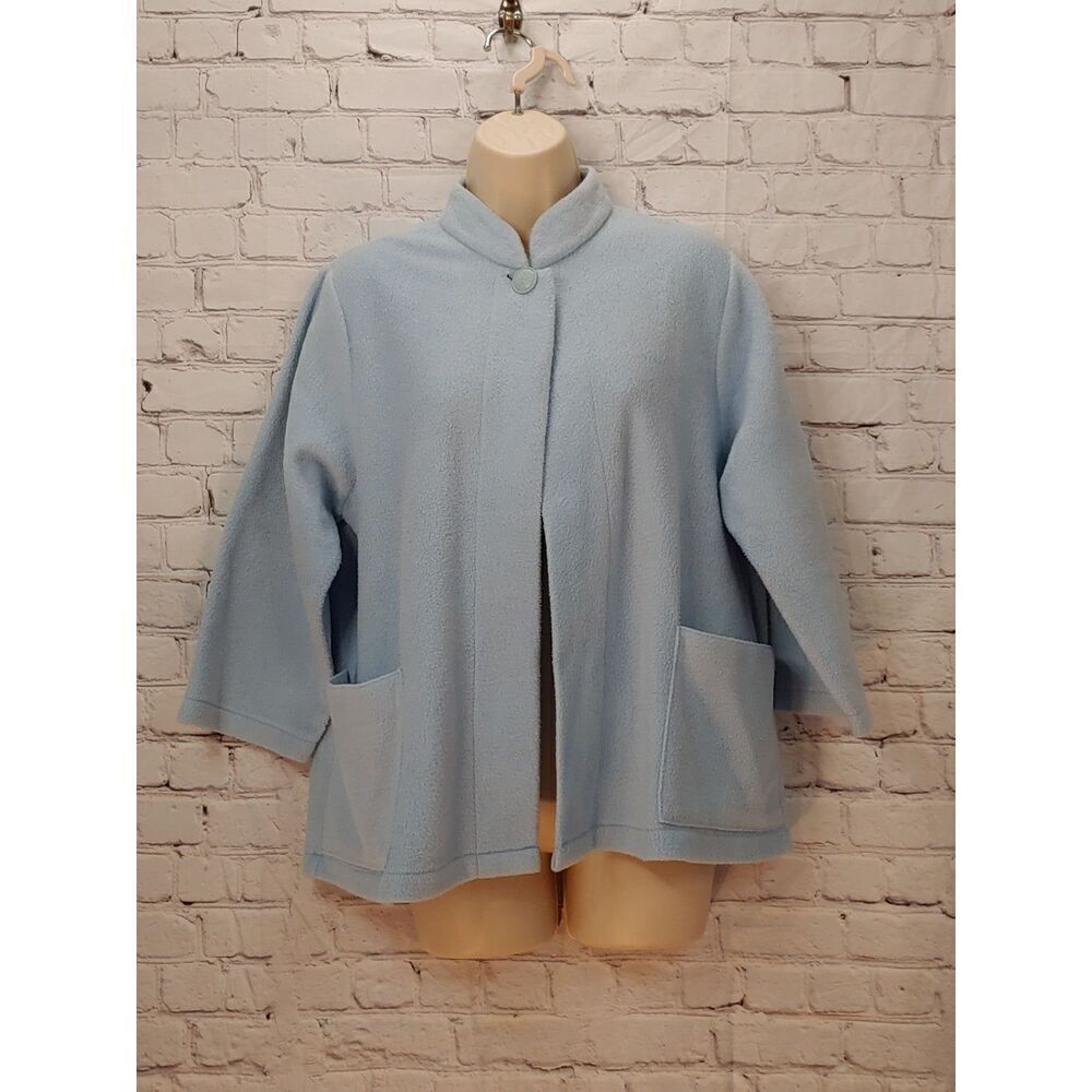 Anthony Richards Women's Size Medium Light Blue Fleece Jacket